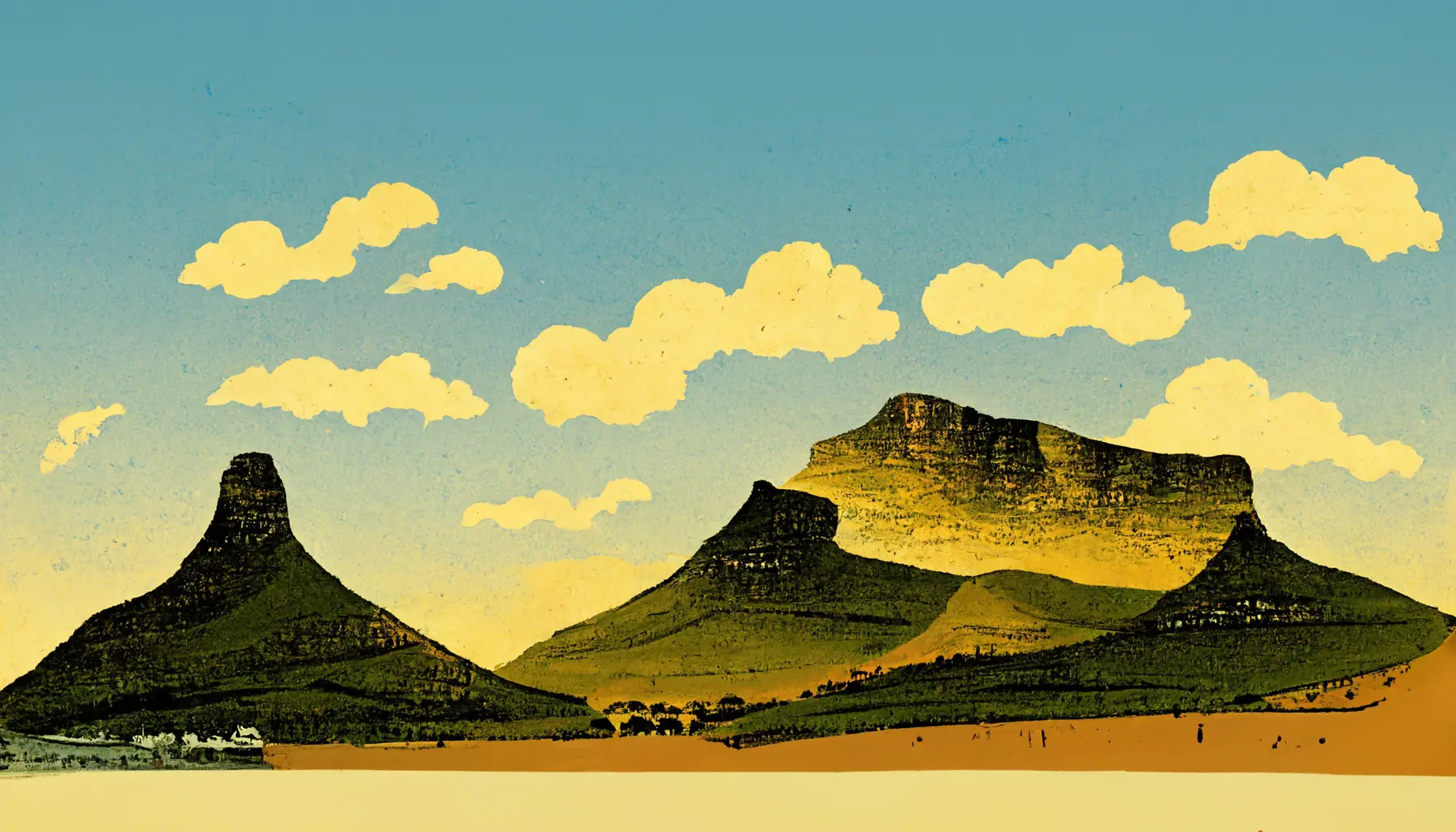 image displaying Cape town cartoon style